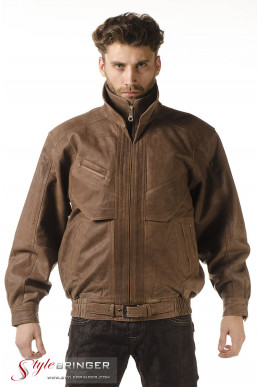 Куртка кожаная ARBEX 032 crystal khaki