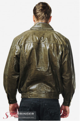 Куртка кожаная ARBEX 032 crystal olive