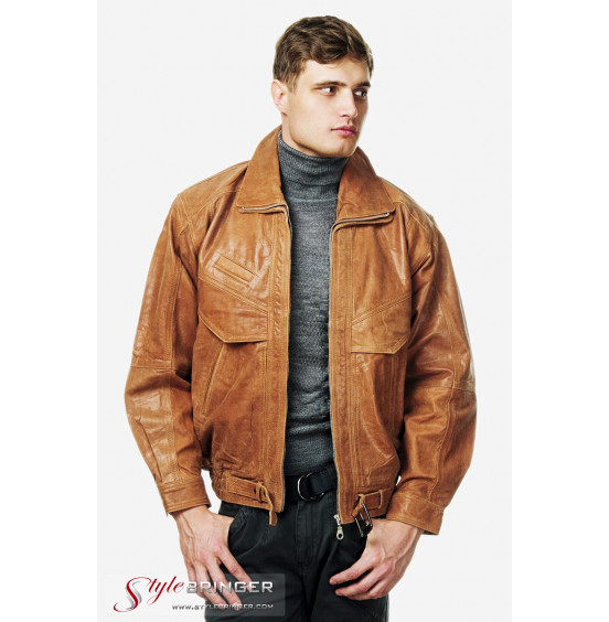 Куртка кожаная ARBEX 032 crystal rust