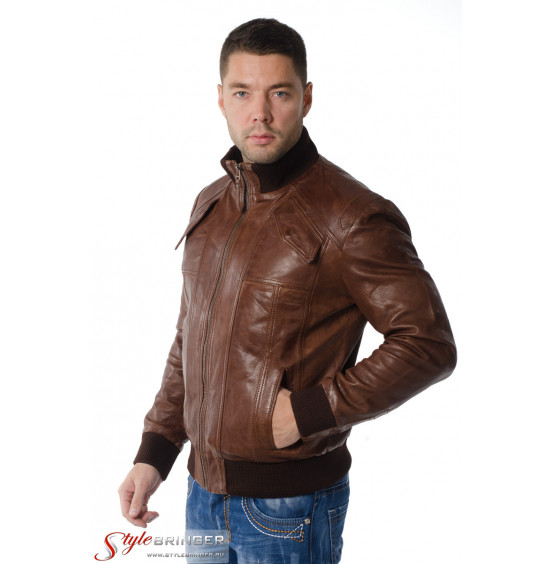 Куртка кожаная ARBEX M113 cocoa