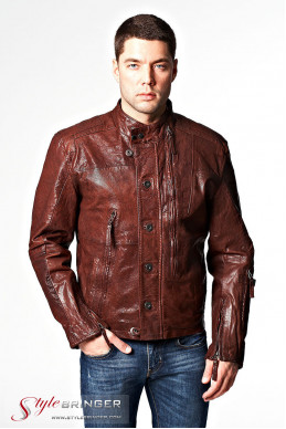 Куртка кожаная KREZZ M121-A cocoa