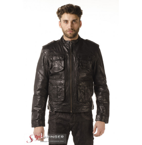 Куртка кожаная ARBEX M123 black