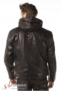 Куртка кожаная KREZZ M134 black