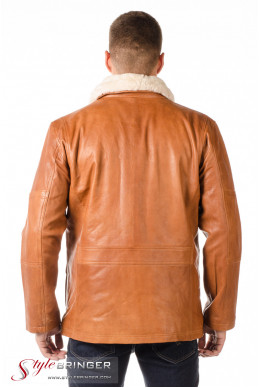 Куртка кожаная ARBEX M143 cognac