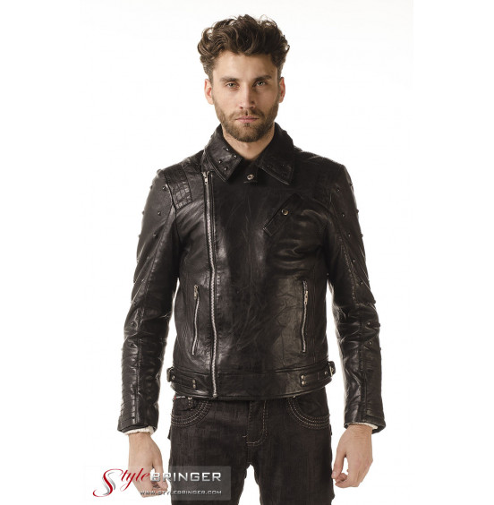 Куртка кожаная ARBEX M146 black