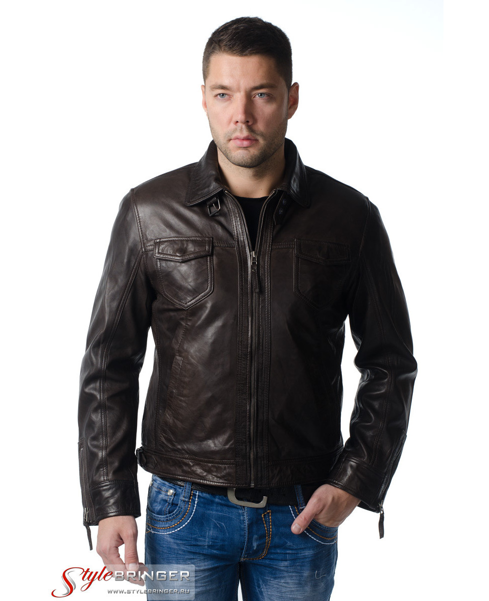 Стильные кожаные куртки мужские из натуральной кожи