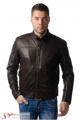 Куртка кожаная KREZZ M157 brown